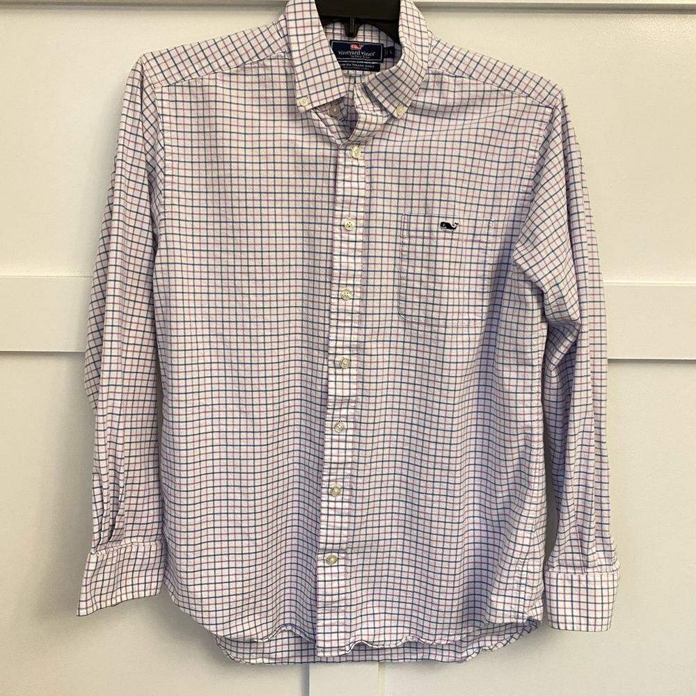 Men's Vineyard Vines Striped‎ Slim Fit Tucker Shirt 100% Cotton